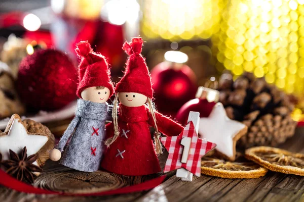 かわいい装飾のおもちゃやクリスマスの泡のクローズアップビュー — ストック写真