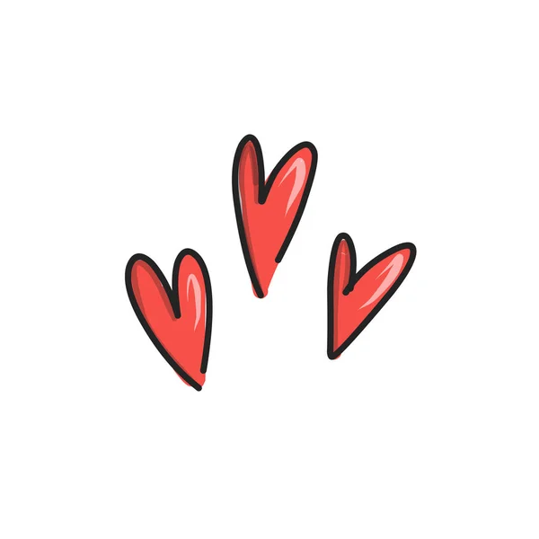 Un coeur. Dessin manuel. Uzr. L'amour. Saint-Valentin. Pour votre design . — Image vectorielle