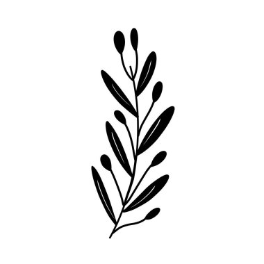 Çiçek kümesi. Sulak. Güzel tasarım öğesi için davetiye düğün, doğum günü. Kartpostal tasarımı için. Siyah. El çizimi. Çerçeve.