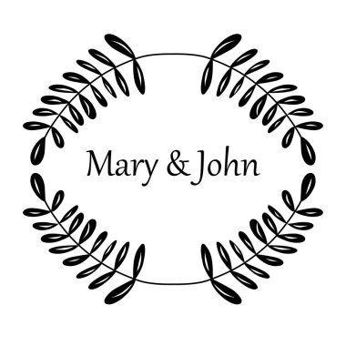 Çiçek kümesi. Sulak. Güzel tasarım öğesi için davetiye düğün, doğum günü. Kartpostal tasarımı için. Siyah. El çizimi. Çerçeve.