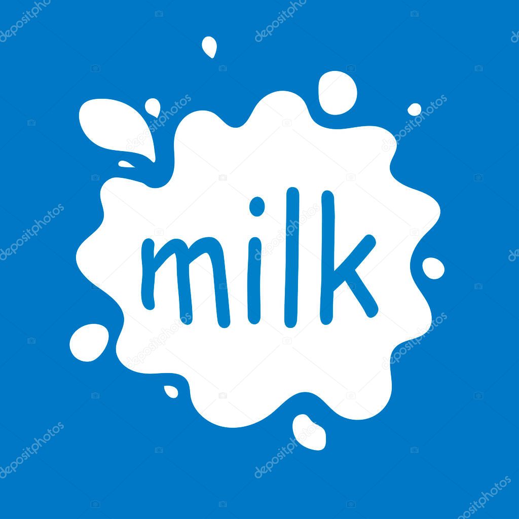 Hand drawing. Milk. Doodle style. Natural product. For your design.
