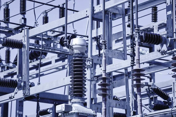 Power Station Structure Detail Energy Plant Electrical Production High Voltage — Stock Photo, Image