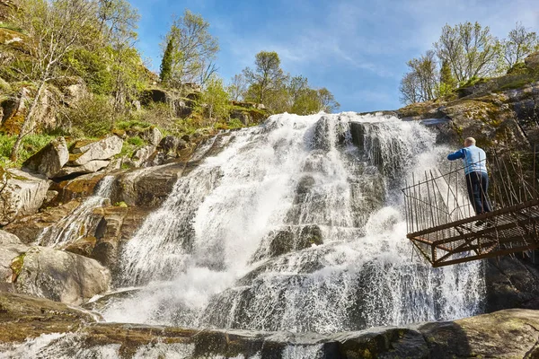 Cascada Valle Jerte Zona Caozo Cáceres España Horizontal — Foto de Stock