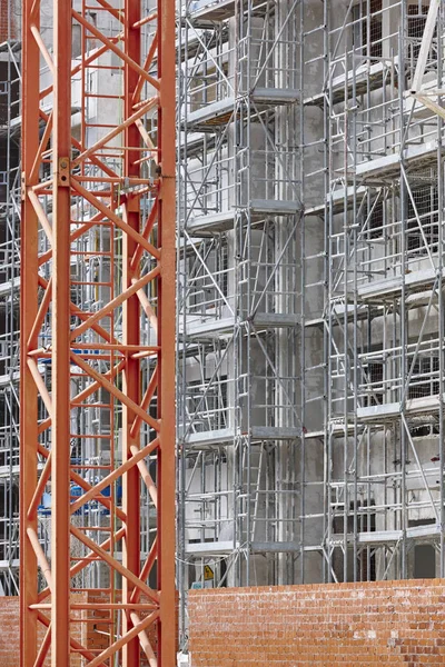 Building Facade Construction Concrete Structure Architecture Vertical — Stock Photo, Image