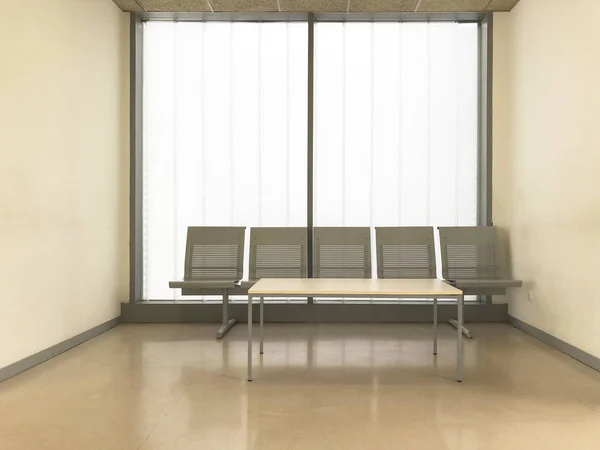 Hospital Clinic Waiting Room Empty Hall Indoor Furniture Horizontal — Stock Photo, Image