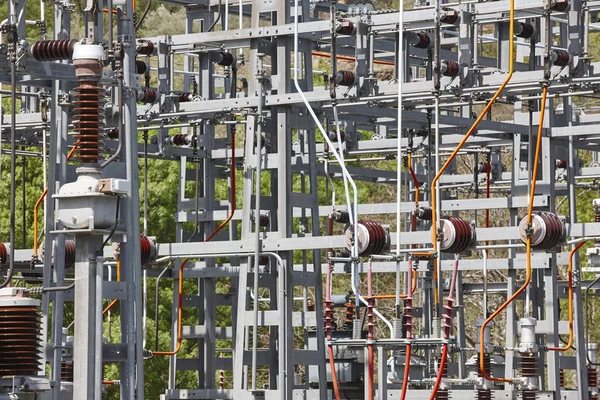 Power Station Structure Detail Energy Plant Electrical Production High Voltage — Stock Photo, Image