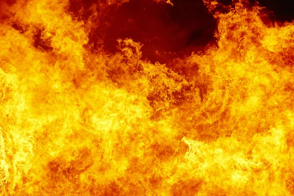 火焰火焰细节 消防员紧急情况 碳排放和燃烧 — 图库照片