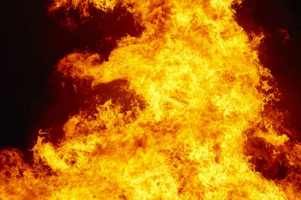 Detalle Llamas Fuego Emergencia Bomberos Emisión Combustión Carbono — Foto de Stock