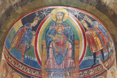 Santa Maria de Taull orta apsis ayrıntı. Romanesk Sanat. İspanya