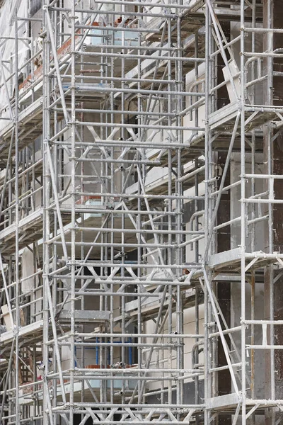 Edificio Construcción Estructura Fachada Ladrillo Arquitectura Vertical — Foto de Stock