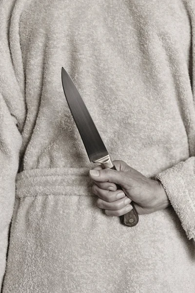Δολοφόνος Γυναίκα Ένα Μαχαίρι Βίας Επιθετικότητας Εγκληματική Δολοφόνο Δολοφόνος — Φωτογραφία Αρχείου