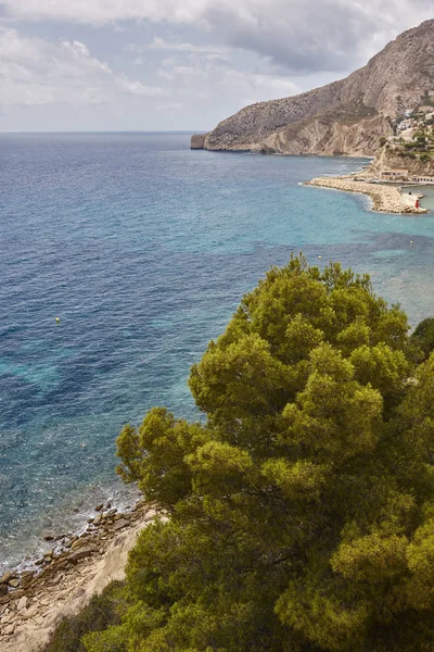 Alicante Valencia Spanyol Akdeniz Kıyı Şeridi Yaz Aylarında Spanya Dikey — Stok fotoğraf