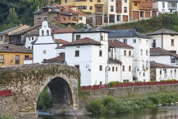 Traditional Village Asturias Stone Bridge Cangas Narcea Spain — Stock Photo, Image