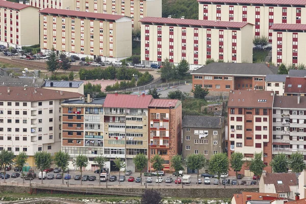 Cangas Del Narcea Şehir Şehir Binaları Cephe Asturias Spanya Yatay — Stok fotoğraf
