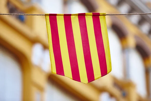Bandeira Tradicional Aragonesa Catalónica Espanha Horizontal — Fotografia de Stock