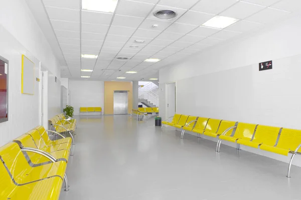 公共の待合室の建物します 病院内部の詳細 水平方向 — ストック写真