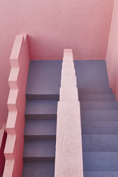几何建筑楼梯 Manzanera Calpe 西班牙 — 图库照片