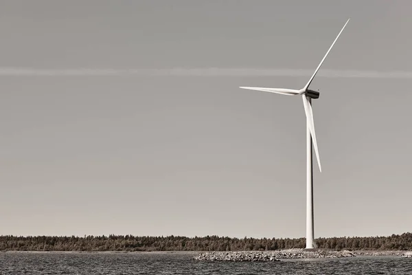 Wind Turbine Baltic Sea Renewable Green Energy Finland — Stock Photo, Image