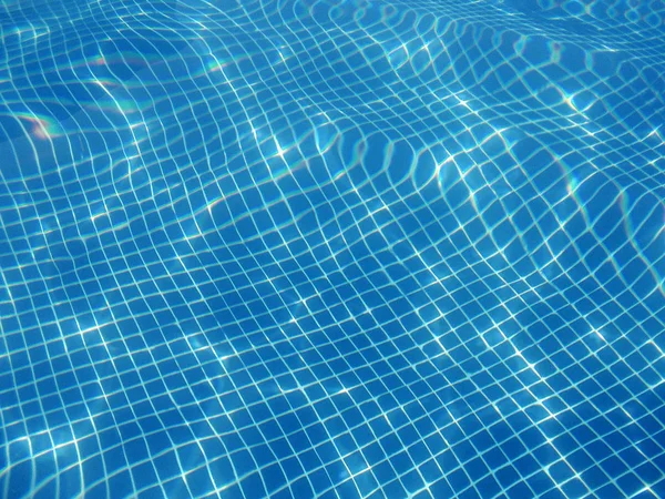 Réflexions Eau Sur Une Piscine Photographie Sous Marine Été Horizontal — Photo