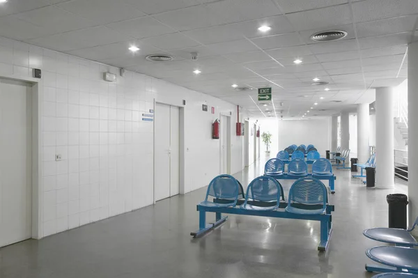 Sala Espera Del Edificio Público Detalle Interior Del Hospital Nadie —  Fotos de Stock