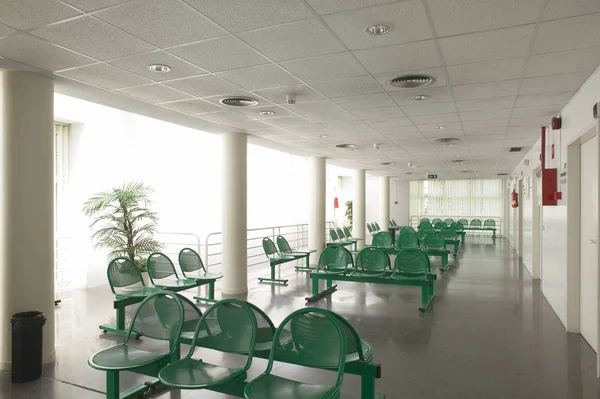 Sala Espera Del Edificio Público Centro Salud Interior Nadie Horizontal — Foto de Stock