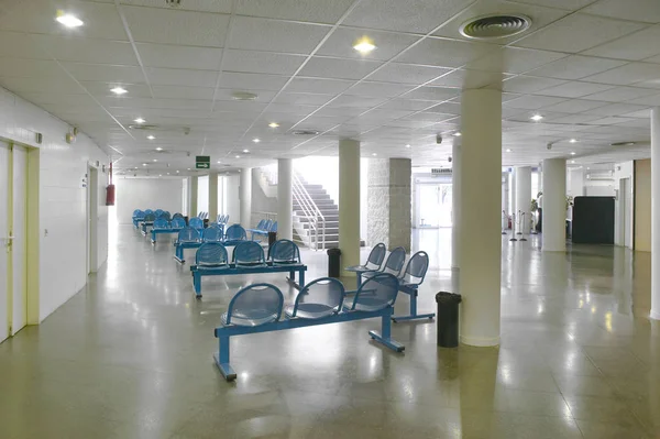 Sala Espera Del Edificio Público Detalle Interior Del Hospital Nadie — Foto de Stock