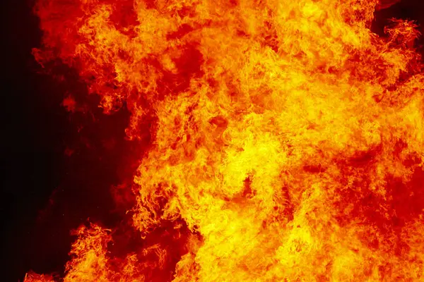 Вогняне Полум Детально Невідкладна Допомога Пожежнику Викиди Вуглецю Згоряння — стокове фото