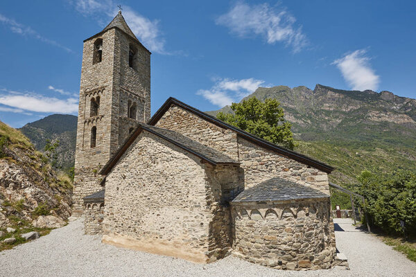 Spanish romanesque art. Sant Joan de Boi church. Catalonia. Horizontal
