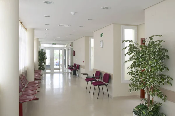 Sala Espera Del Edificio Público Centro Salud Interior Nadie Horizontal — Foto de Stock
