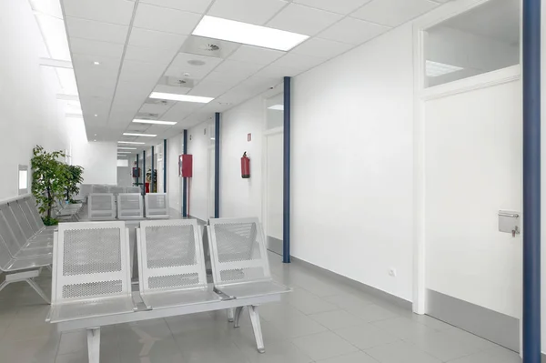 Wartebereich Für Öffentliche Gebäude Gesundheitszentrum Innenraum Niemand Horizontal — Stockfoto