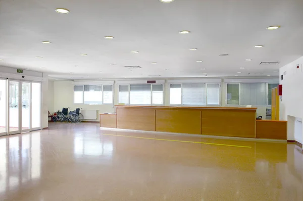 Hall Entrada Del Centro Salud Detalle Interior Del Hospital Nadie — Foto de Stock