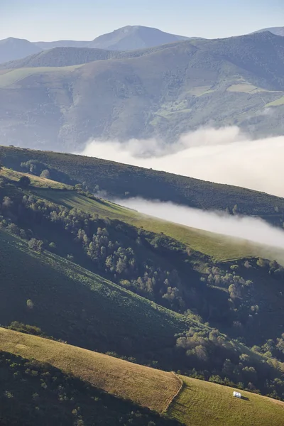 Paysage Montagneux Forestier Des Asturies Tourisme Naturel Espagne Vertical — Photo