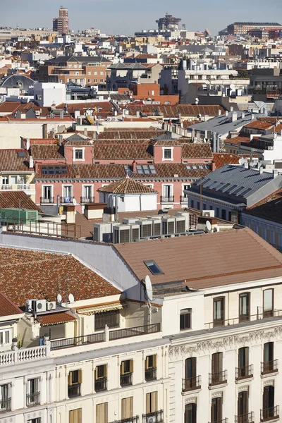 Centrum Van Stad Van Madrid Skyline Centrum Van Traditionele Gebouwen — Stockfoto