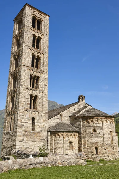 Spanskt romantiskt. Sant Climent de Taull-kyrkan. Vall Boi — Stockfoto