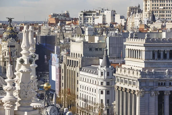 Madrid skyline centro città. Edifici tradizionali del centro città. Spai — Foto Stock