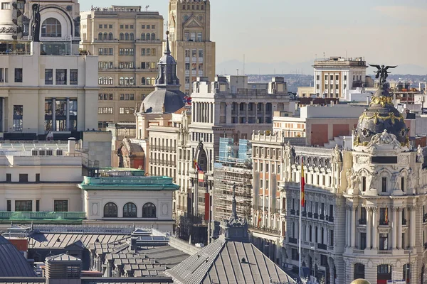 Madrid skyline centro città. Edifici tradizionali del centro città. Tour — Foto Stock