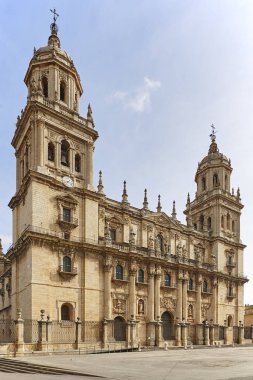 Jaen katedral cephe reinassence dönemi. İspanya'da seyahat