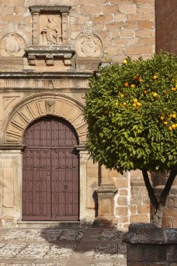 San Mateo church facade in Banos Encina. Jaen, Andalusia clipart