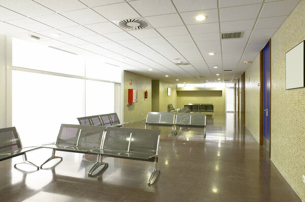 Зона ожидания в общественном здании. Медицинский центр. Никто
