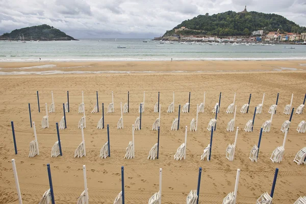 San Sebastiánu Euskadi Nachází Písečná Pláž Concha Španělsko — Stock fotografie