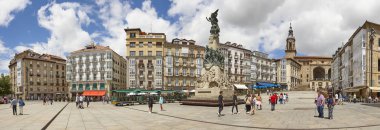 Vitoria-Gasteiz 'deki panoramik manzara. Euskadi, İspanya