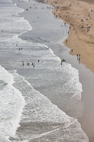 Praia de La Salvaje de cima. País Basco, Espanha — Fotografia de Stock