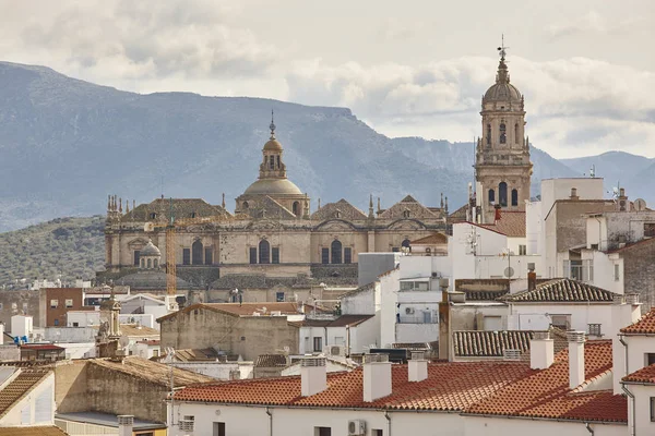 スペインの伝統的な街、イェン。屋上や大聖堂。スペイン — ストック写真