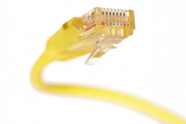 Ethernet kabel lan internet tråd dataanslutning. Digitalt kommun — Stockfoto