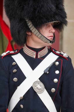 Danimarka kraliyet muhafızı. Kopenhag turizm tarihi tören geleneği