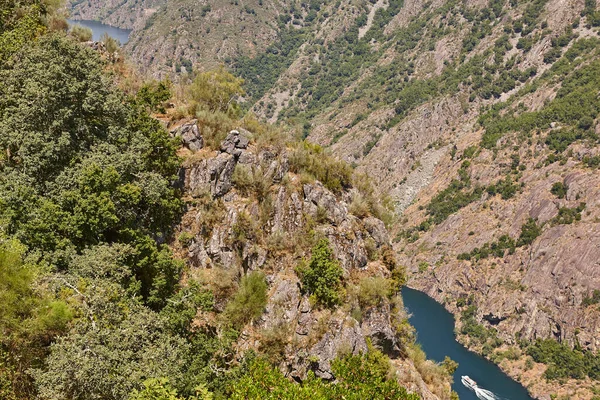 Ribeira Sacra Cañón Del Río Sil Galicia Paseo Barco España —  Fotos de Stock