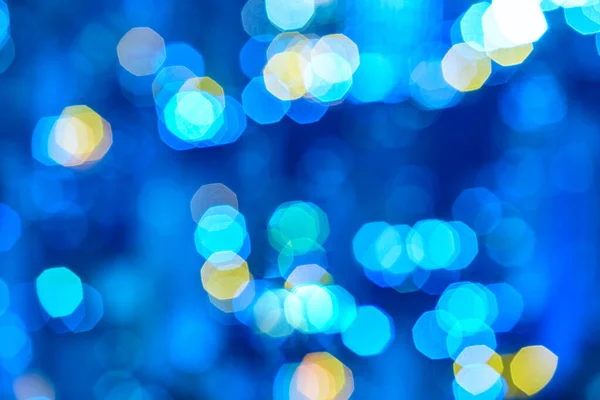 Ослабленный Синий Свет Абстрактный Фон Эффект Боке Городской Свет Copyspace — стоковое фото