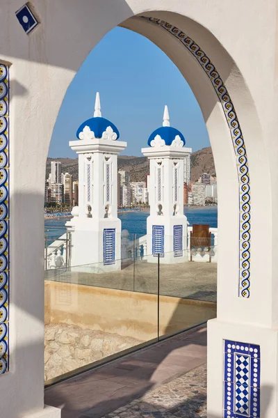 Mittelmeerküste Benidorm Aussichtspunkt Castell Mit Traditionellen Bögen Alicante — Stockfoto