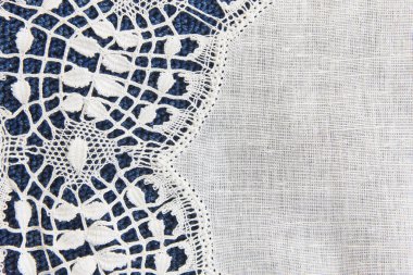 Geleneksel tekstil bobbin detayı Camarinas 'ta yapılan zanaatkarlık. İspanya