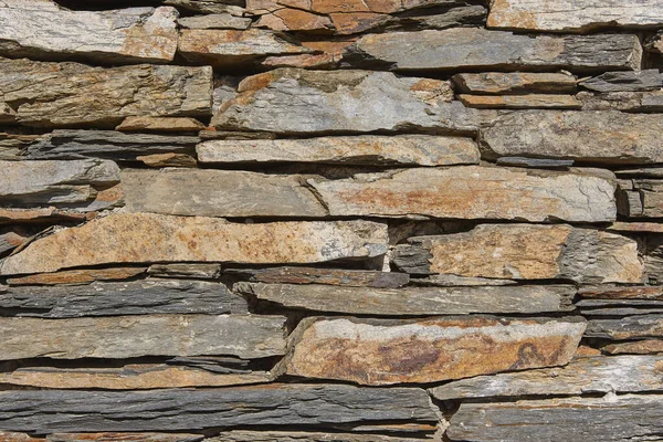 Slate stone textured wall background. Construction material. Horizontal copyspace